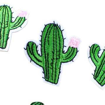 Embleem cactus - plant - 4 x 5 cm - applicatie - opstrijk..., Ophalen of Verzenden, Nieuw, Overige typen