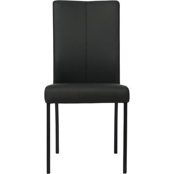 Leren eetkamerstoel Comfort - Hermes Nero (zwart) - Poten, Huis en Inrichting, Stoelen, Zwart, Nieuw, Leer, Ophalen of Verzenden