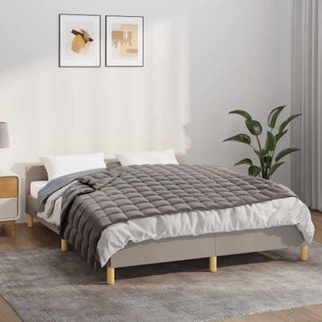 vidaXL Verzwaringsdeken 120x180 cm 5 kg stof grijs, Verzenden, Nieuw, Grijs