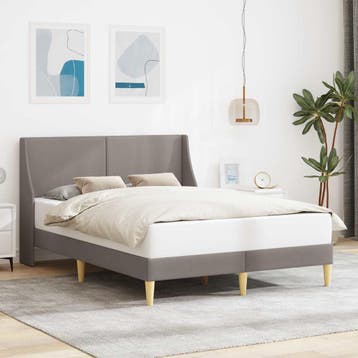 vidaXL Bedframe 202 x 164 x 96 cm aansluitplaat, Verzenden, Nieuw, Stof