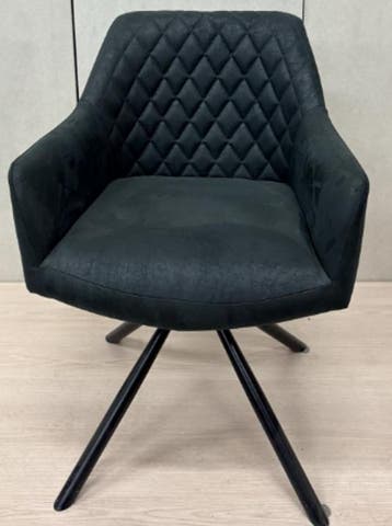 Stoffen Fauteuil Diamond Noir - Bronx71 Dex (Zwart), Ophalen of Verzenden, Gebruikt