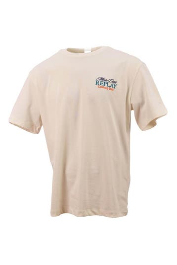 Replay T-shirt in maat L Beige, Kleding | Heren, Verzenden, Zo goed als nieuw, Overige kleuren, Replay