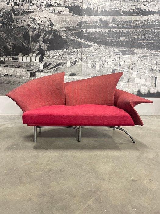 Saporiti - Mauro Lipparini - Sofa - stof, Staal, Katoen, Antiek en Kunst, Antiek | Meubels | Stoelen en Banken