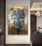 Jana Noldin - Abstract Painting Tree in golden atmosphere