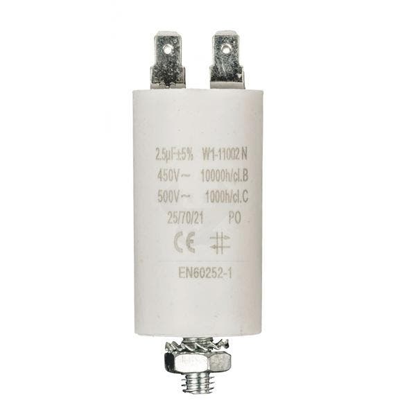 Condensator - Aanloop - 2.5 F (Max. 450V, Aarde), Doe-het-zelf en Verbouw, Elektra en Kabels, Nieuw, Verzenden
