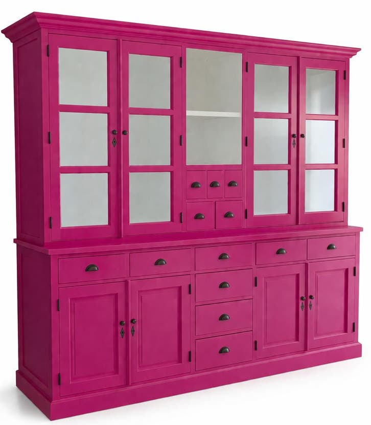 Buffetkast paars - wit Baarn 250cm, Huis en Inrichting, Kasten | Buffetkasten, Ophalen of Verzenden