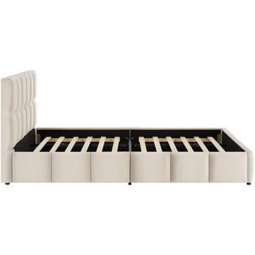 Stoffen bed Shirley met lattenbodem, draagkracht 250 kg, Witgoed en Apparatuur, Overige Witgoed en Apparatuur, Verzenden, Nieuw