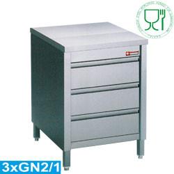 Ladenkast RVS | 3 laden | 60 x 70 x 88/90 cm HorecaTraders, Verzenden, Nieuw in verpakking