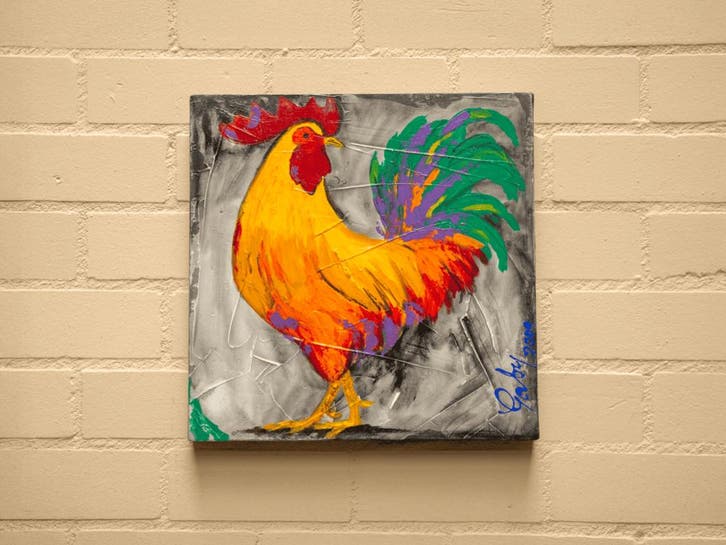 Rooster royale (Schilderijen, Interieur;Sfeer & Stijl), Huis en Inrichting, Woonaccessoires | Schilderijen, Tekeningen en Foto's