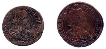 Spaanse Nederlanden. Felipe IV. Lot of 2 jetons 1624/ 1650