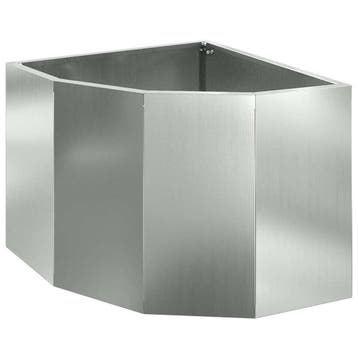 Plantbak Hoek 45x45cm - Gegalvaniseerd | Retourdeal 51%, Balkon, Minder dan 60 cm, Vierkant, Ophalen of Verzenden