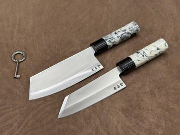 Keukenmes - Cleaver & Bunka - Premium Japanse messen – set, Antiek en Kunst