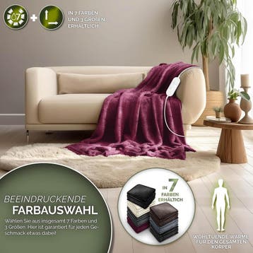Elektrische deken - Warmtedeken - 1 persoons - 180x130 cm -, Verzenden, Zo goed als nieuw