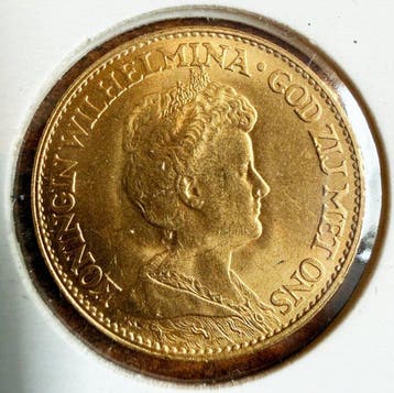 Nederland. Wilhelmina. 10 Gulden 1917