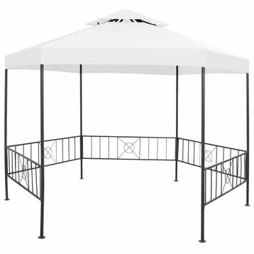 vidaXL Tuinprieel 180 g/m² 323x275x265 cm wit, Verzenden, Nieuw