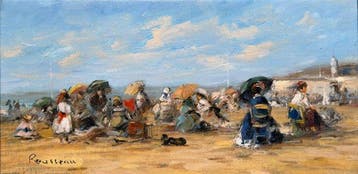 Camille Rousseau (1949) - Deauville - Conversations sur la