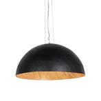 Smart hanglamp zwart met goud 70 cm incl. Wifi A60 - Magna, Verzenden, Nieuw, Kunststof, Modern
