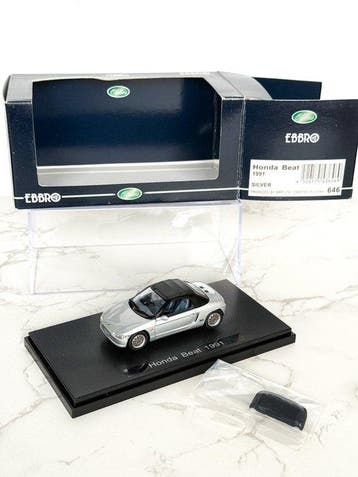 Ebbro 1:43 - Modelauto - Honda Beat 1991 Silver, Nieuw