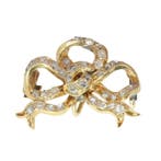 Broche - 18 karaat Geel goud - 1.20ct. tw. - Diamant -