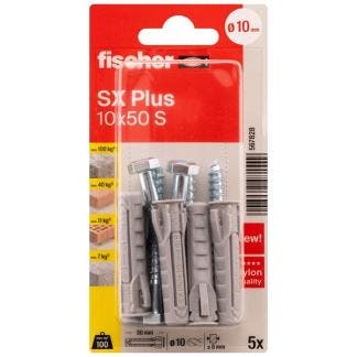 Spreidplug met zeskantschroef | Fischer | 5 stuks (6x30), Verzenden, Nieuw