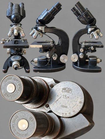 Binoculair samengesteld microscoop - 12200 - 1960-1970,