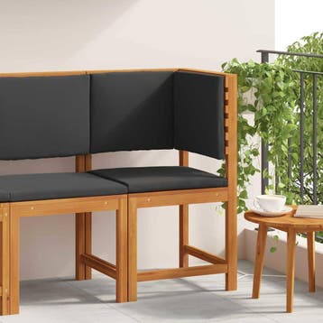 vidaXL Tuinstoel met kussen Bruin 50 x 50 x 91cm Massief, Verzenden, Nieuw