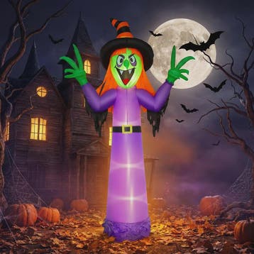 Opblaasbare Halloween Heks 360cm - Grote Tuindecoratie met V, Verzenden