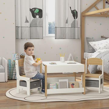 Kindertafel met 2 Stoelen en Whiteboard/Krijtbord - Inclusie, Verzenden, Nieuw