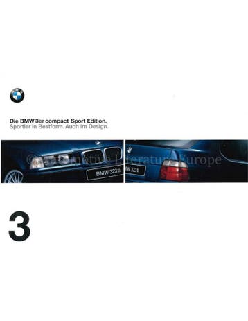1997 BMW 3 SERIE COMPACT SPORT EDITION BROCHURE DUITS, Nieuw, BMW, Author