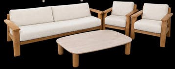 Luxe Loungeset aluminium met weersbestendige kussens (Tuin), Tuin en Terras, Verzenden, Nieuw