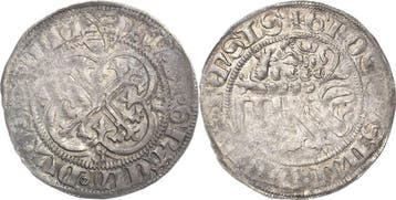 Rautengroschen ohne Jahr (1457/1464), Sachsen, Haus Wetti..., Verzenden