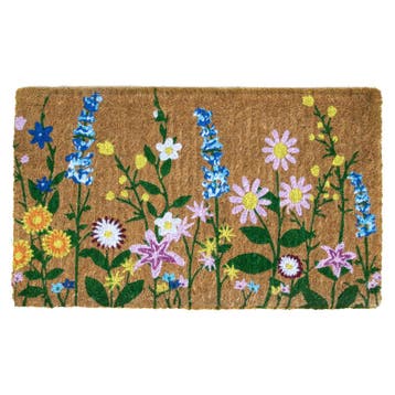 kokosmat handgeweven wilde bloemen 75cm, Verzenden, Nieuw