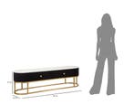 TV HOUDER MONTPELLIER ZWART CM 150X42X45, Ophalen of Verzenden, Nieuw