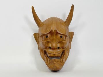 Mask - Hout, Noh-masker, houtsnijwerk, Musou Hannya