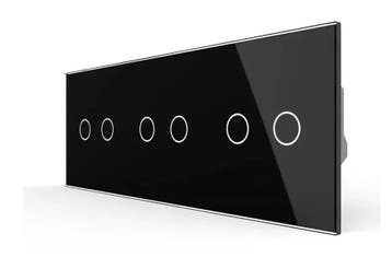 Livolo | Zwart | 2+2+2 | Touch Dimmer | Smart Schakelaar |, Ophalen of Verzenden, Nieuw, Schakelaar