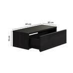 Gangkast Zwevend 60 x 20 x 15 cm - Zwart, Huis en Inrichting, Kasten | Wandmeubels, Ophalen of Verzenden, Nieuw