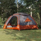 vidaXL Koepeltent met Verwijderbare Regenkap Grijs en Oranje, Verzenden, Nieuw