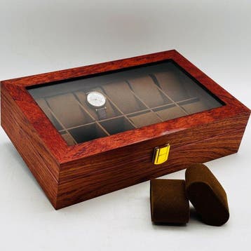 Prestige - Sieradendoos - Vintage houten horlogedoos met, Antiek en Kunst