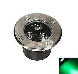 LED Grondspot  Groen - 9 Watt - Inbouw -12 Volt, Ophalen of Verzenden, Nieuw, Overige materialen