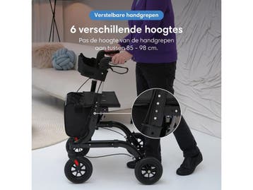 Safe Age® Rollator - Lichtgewicht opvouwbaar - Gevoerde, Verzenden, Nieuw