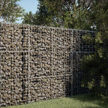 vidaXL Schanskorf 100x100x150 cm gegalvaniseerd ijzer, Tuin en Terras, Verzenden, Nieuw, Metaal