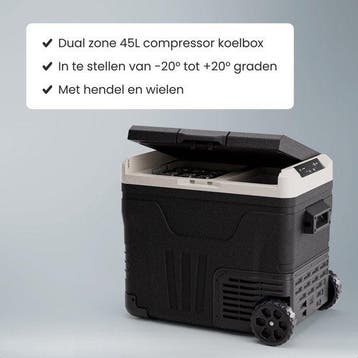 2dekans | Auronic Elektrische Koelbox - Compressor - 2 Zones, Ophalen of Verzenden, Zo goed als nieuw