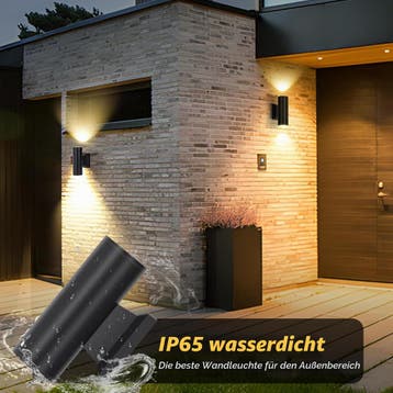Wandlamp buiten - Tuinverlichting - Buitenverlichting - 2 st, Verzenden, Zo goed als nieuw
