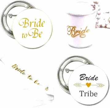 12-delige Vrijgezellenfeest set Bride to Be, Kleding | Dames, Verzenden, Wit, Sweet-One, Nieuw