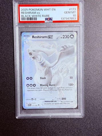 Pokémon - 1 Graded card - Reshiram ex 173 - PSA 10 - Black &, Hobby en Vrije tijd, Verzamelkaartspellen | Pokémon, Nieuw
