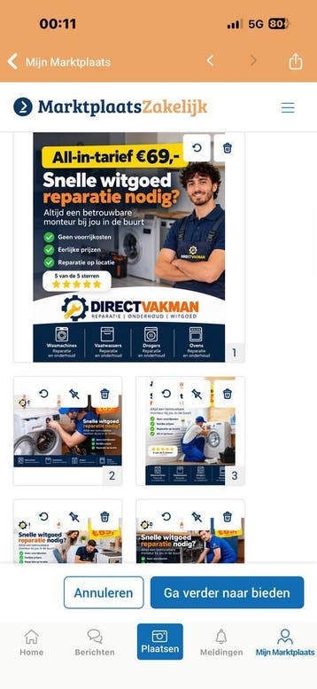 Witgoed Reparatie €69 | Wasmachine Vaatwasser Droger, Komt aan huis