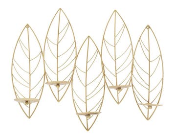 WAND KANDELAAR BLAD CM 66X14X56, Huis en Inrichting, Woonaccessoires | Wijnrekken, Ophalen of Verzenden, Nieuw