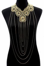 Body Chain Goud Kant Cleopatra Lichaamsketting Victoriaans S, Sieraden, Tassen en Uiterlijk, Kettingen, Kunststof, Verstelbaar