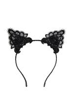 Haarband Kat Kant Zwart Kattenoortjes Diadeem Halloween Lace, Ophalen of Verzenden, Nieuw, Halloween, Accessoires
