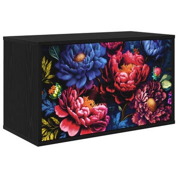 vidaXL Wandgemonteerd tv-meubel KIEL 69 x 33 x 40 cm Zwart, Minder dan 50 cm, Verzenden, Nieuw, Minder dan 100 cm